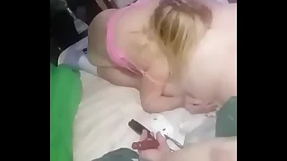 LizT8M eating her husband TonyT8M 's Asshole as A atonement for disobedience&period;  She accepts her punishment & gladly eats his Ass until she get chum around with annoy Cherry Fart in her mouth she so deserves&period;